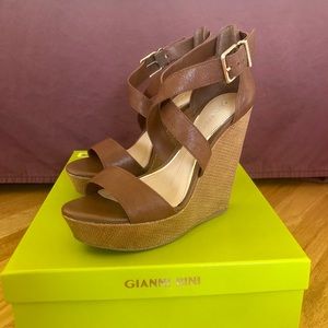 Gianni Bini “Scottie” Leather Wedges